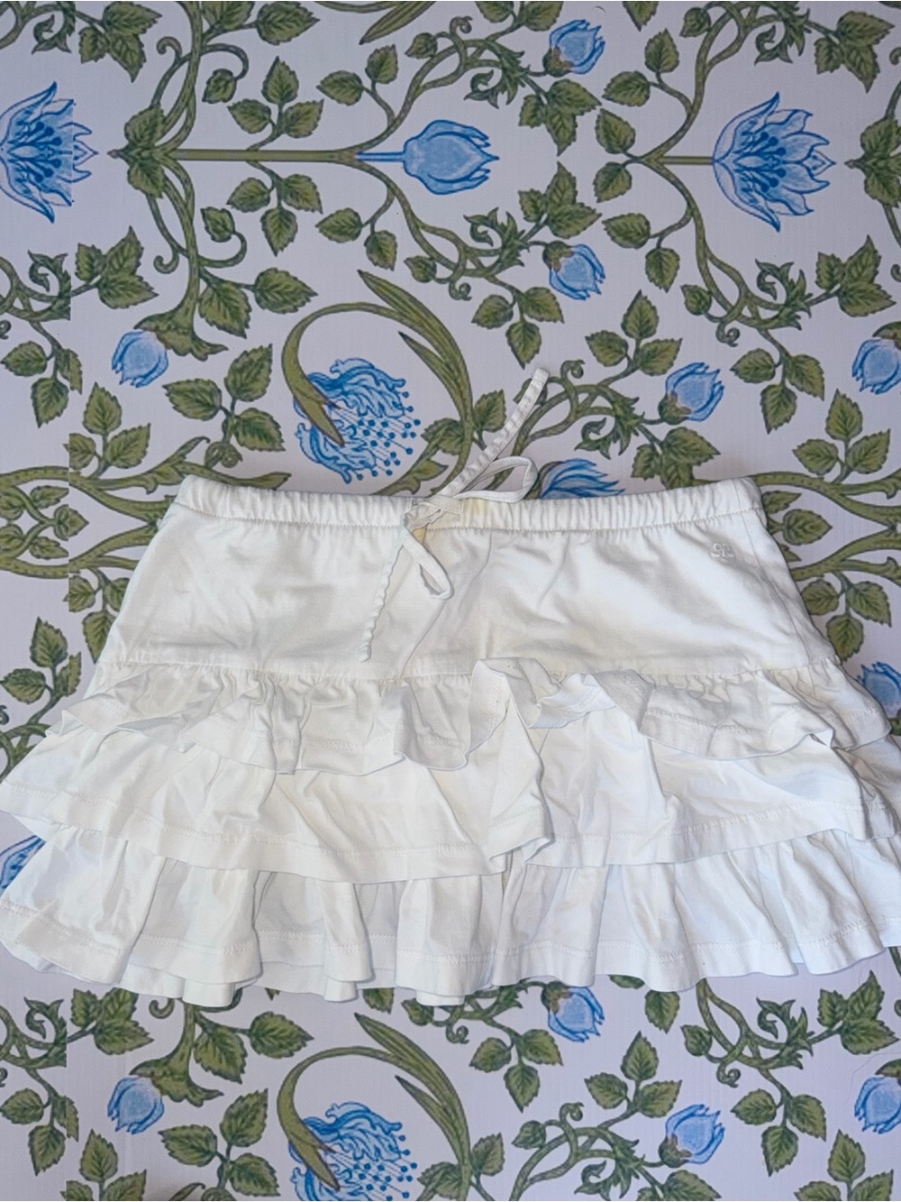 Women’s White Tiered Ruffle Skirt